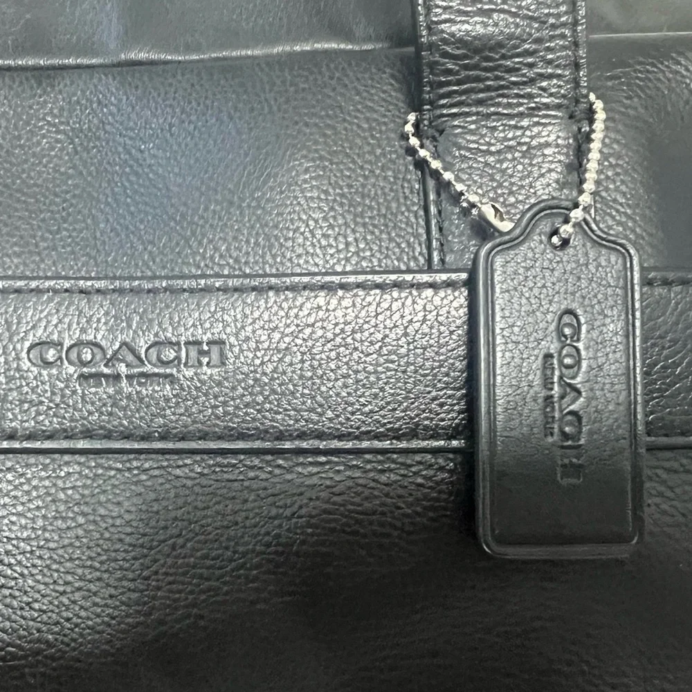 Coach Black Leather Men's Briefcase. Can be unisex.